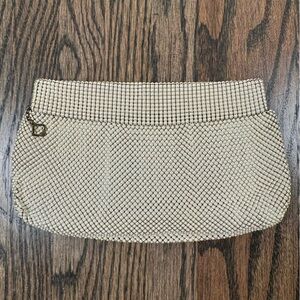 Vintage Whiting & Davis Co. Mesh Cream Bag Clutch